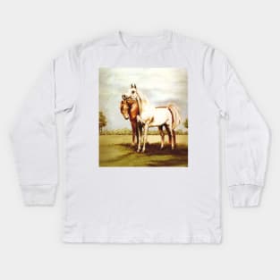 Arabian Horses. Best Friends. Kids Long Sleeve T-Shirt